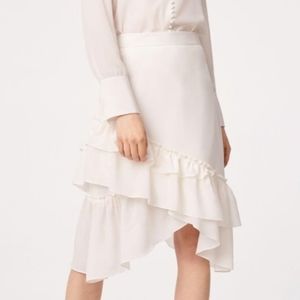 Club Monaco | Hespe White Ruffle Skirt